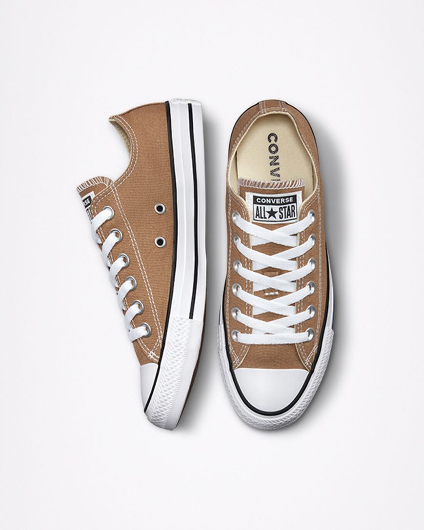 Tenis Converse Chuck Taylor All Star Seasonal Color Cano Baixo Feminino Marrom Branco Pretas | PT K03P508